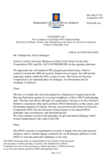 Opening statement by the Delegation of Norway