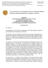 Statement by the Delegation of Armenia in response to the statement by the Czech EU Presidency