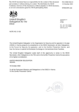 Information Exchange by the Delegation of the United Kingdom on Conventional Arms Transfer Information Exchange by the Delegation of the United Kingdom on Conventional Arms Transfer