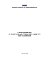 Verhaltenskodex zu politisch-militärischen Aspekten der Sicherheit