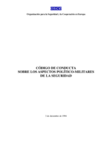 Código de conducta sobre los aspectos político-militares de la seguridad