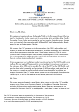 Statement by the Delegation of Norway in response to the report by the Director of the Conflict Prevention Centre, Ambassador Tuula Yrjölä
