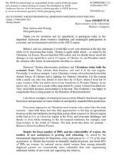 Statement by Ms. Iryna Drobovych, Representative of the Ukrainian Women’s Congress