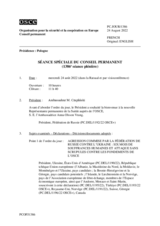 Journal de la 1386ème séance spéciale du Conseil permanent