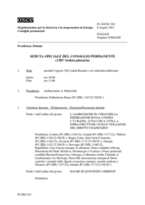 Giornale della 1385a Seduta speciale del Consiglio permanente