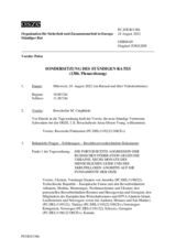 Journal der 1386. Sondersitzung des Ständigen Rates