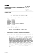 Diario de la 1381ª Sesión plenaria del Consejo Permanente 
