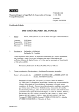 Diario de la 1382ª Sesión plenaria del Consejo Permanente 
