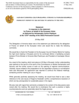 Statement by the Delegation of Armenia on the trilateral meeting of the President of the EC, H.E. Mr. C. Michel, with the President of Azerbaijan, H.E. Mr. I. Aliyev, and the Prime Minister of Armenia, H.E. Mr. N. Pashinyan, held in Brussels on 22 May