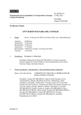 Diario de la 1373ª Sesión plenaria del Consejo Permanente 