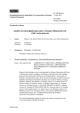 Diario de la 1366ª Sesión extraordinaria del Consejo Permanente