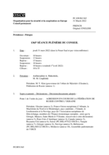 Journal de la 1365ème séance plénière du Conseil