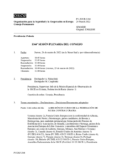 Diario de la 1364ª Sesión plenaria del Consejo Permanente 