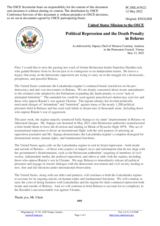 Statement by the Delegation of the United States of America on the political repression and the death penalty in Belarus
