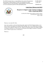 Statement by the Delegation of the United States of America in response to the statement by the Delegation of the Russian Federation