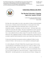 Statement by the delegation of the United States of America on the Russian Federation’s ongoing aggression against Ukraine