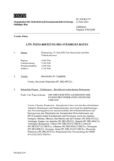 Journal der 1379. Plenarsitzung des Ständigen Rates 