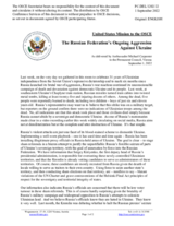 Statement by the Delegation of the United States of America on the Russian Federation’s ongoing aggression against Ukraine