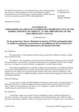 Statement by the Delegation of Germany on the Moscow Mechanism invoked by 38 OSCE participating states