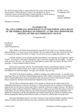 Statement by the Delegation of Germany on the Russian Federation’s ongoing aggression against Ukraine