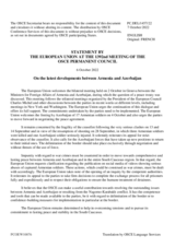 Statement by the Czech EU Presidency on latest developments between Armenia and Azerbaijan