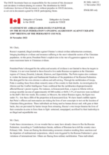 Statement by the Delegation of Canada on the Russian Federation’s ongoing aggression against Ukraine