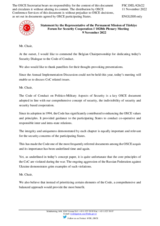 Statement by the Delegation of Türkiye on "Code of Conduct Annual Discussion Revisited"