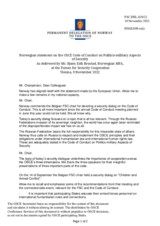 Statement by the Delegation of Norway on "Code of Conduct Annual Discussion Revisited"