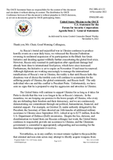 Statement by the Delegation of the United States of America on the Russian war of aggression against Ukraine