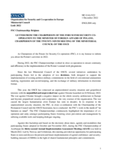 Letter from the Chairperson of the FSC to the Minister of Foreign Affairs of Poland, Chairperson of the 29th Meeting of the Ministerial Council of the OSCE