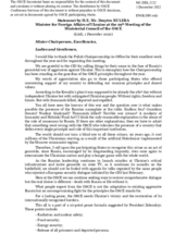 Statement by H.E. Dmytro Kuleba, Minister for Foreign Affairs