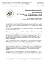 Statement by H.E. Victoria Nuland, Under Secretary of State for Political Affairs