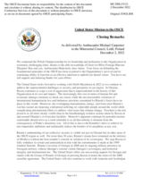 Statement by Amb. Michael Carpenter