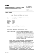 Journal de la 1023ème séance plénière du Forum