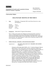 Journal of the 1021st Plenary Meeting of the Forum for Security Co-operation