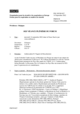 Journal de la 1021ème séance plénière du Forum