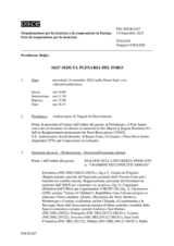 Giornale della 1021a Seduta plenaria del Foro di cooperazione per la sicurezza