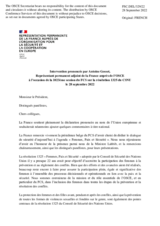 Intervention prononcée par Antoine Gosset, Représentant permanent adjoint de la France auprès de l’OSCE sur la résolution 1325 du CSNU