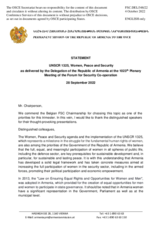 Statement by the Delegation of Armenia on the high-level security dialogue "Full, equal and meaningful participation of women demystified"