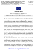 Statement by the Czech EU Presidency on the Russian war of aggression against Ukraine