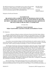 Statement by the Delegation of the Russian Federation on the special military operation to denazify and demilitarize Ukraine