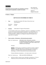 Journal de la 1029ème séance plénière du Forum