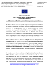 Statement by the Czech EU Presidency on the Russian war of aggression against Ukraine