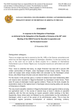 Statement by the Delegation of Armenia in response to the statement by the Delegation of Azerbaijan