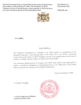 Response by the Delegation of Georgia to the Questionnaire on the Code of Conduct on Politico-Military Aspects of Security