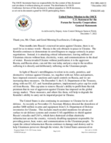 Statement by the Delegation of the United States of America on the Russian war of aggression against Ukraine