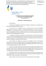 Statement by the Delegation of Ukraine on the Russian war of aggression against Ukraine