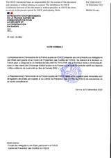 Response by the Delegation of France to the Questionnaire on the Code of Conduct on Politico-Military Aspects of Security