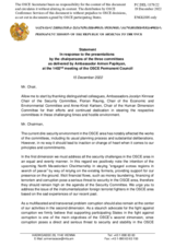 Statement by the Delegation of Armenia in response to the presentation by the Chairs of the Three Committees