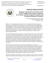 Statement by the Delegation of the United States of America in response to the presentation by the Chairs of the Three Committees
